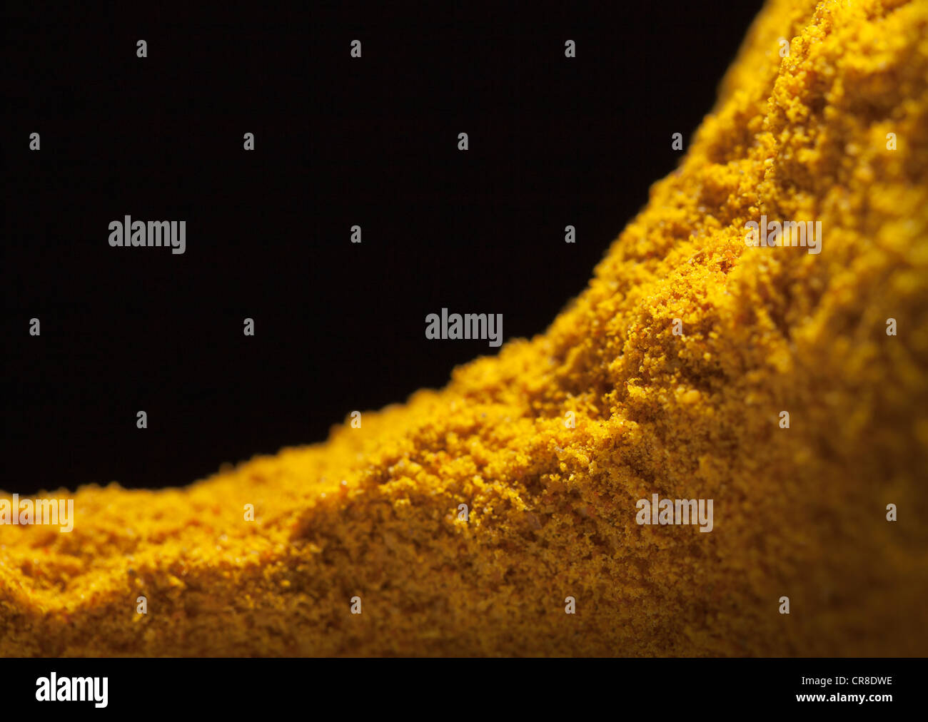 Creative cooking, closeup of curry texture Stock Photo