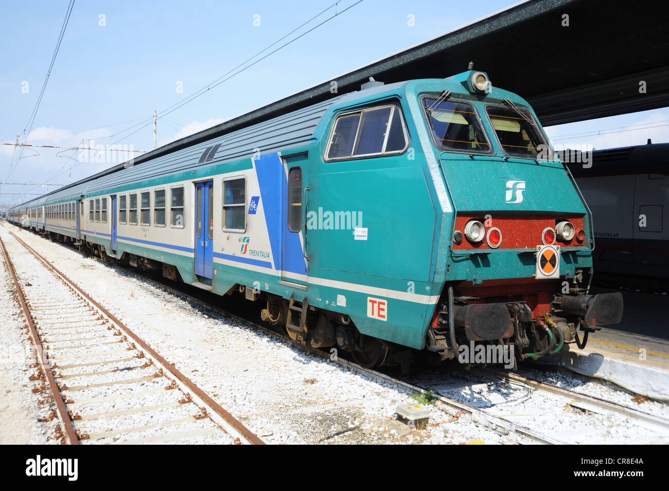 Train of Trenitalia, Italian railway company, Italy, Europe Stock Photo