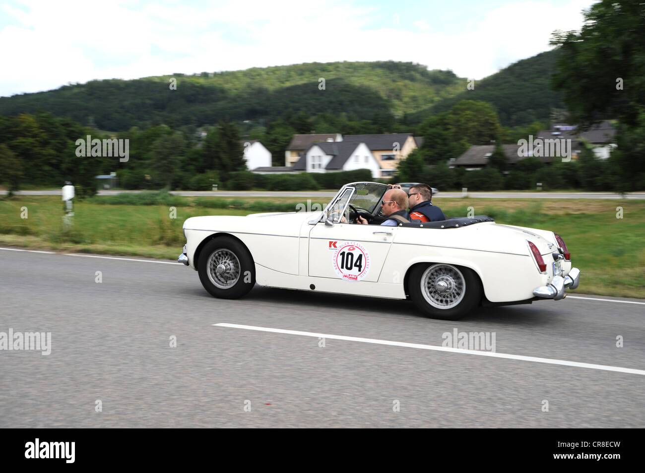 MG Midget, built in 1967, 65 hp, driver Peter Gruen, co-driver Thomas Liedl, 7. Regensburger Classic Rallye, Regensburg, Bavaria Stock Photo