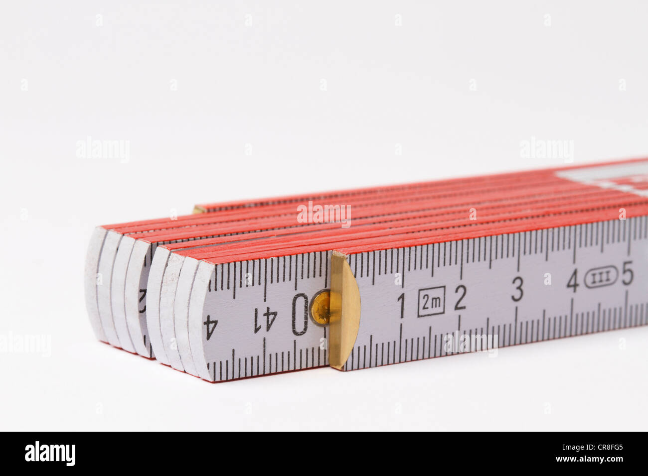 Foldable wooden ruler Stock Photo