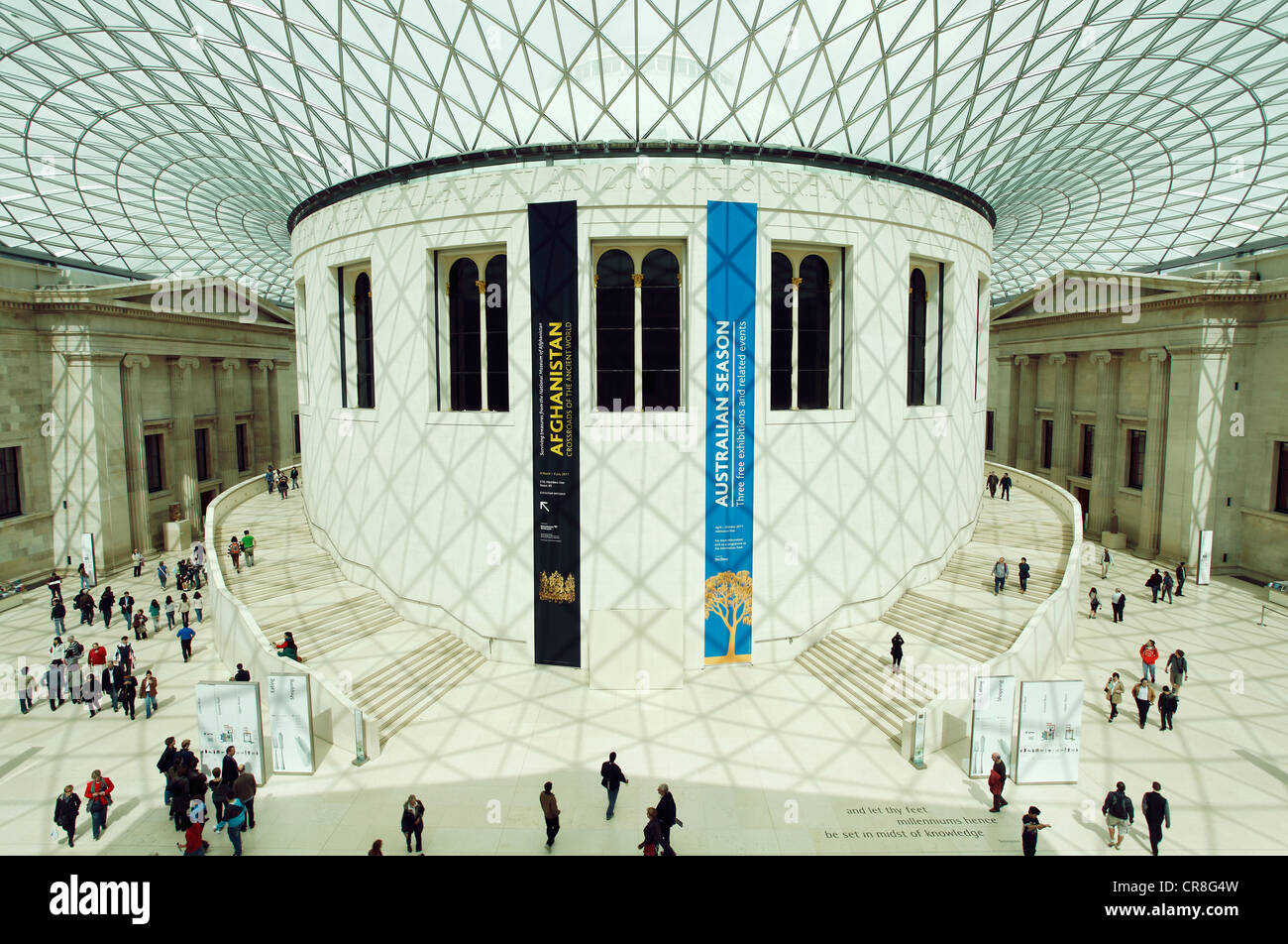 The Great Court at the British Museum, London Stock Photo