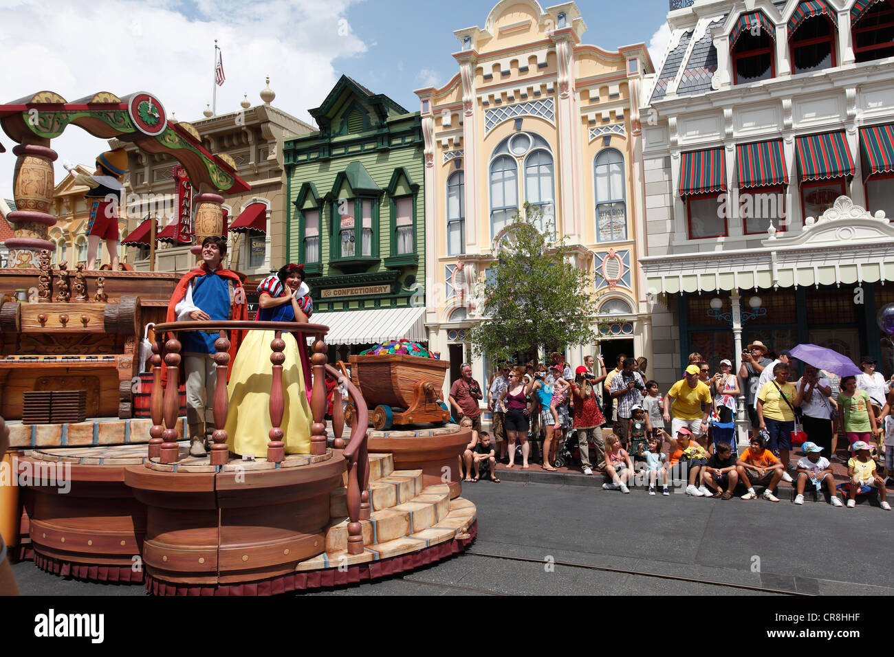 Snow White Float at Disney World, Orlando Stock Photo