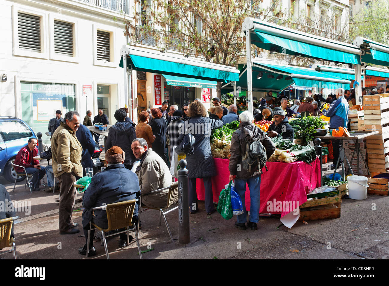 France, Bouches du Rhone, Marseille, Capucins market square Stock Photo