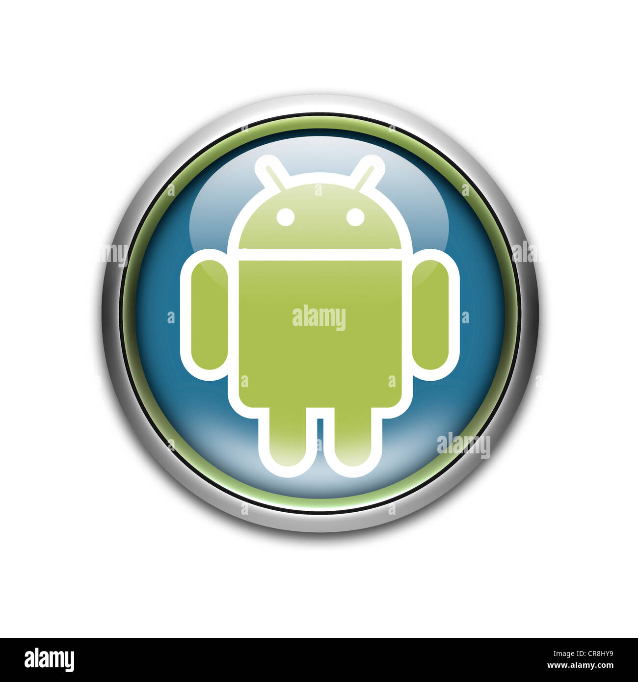 Android logo flag symbol icon emblem Stock Photo