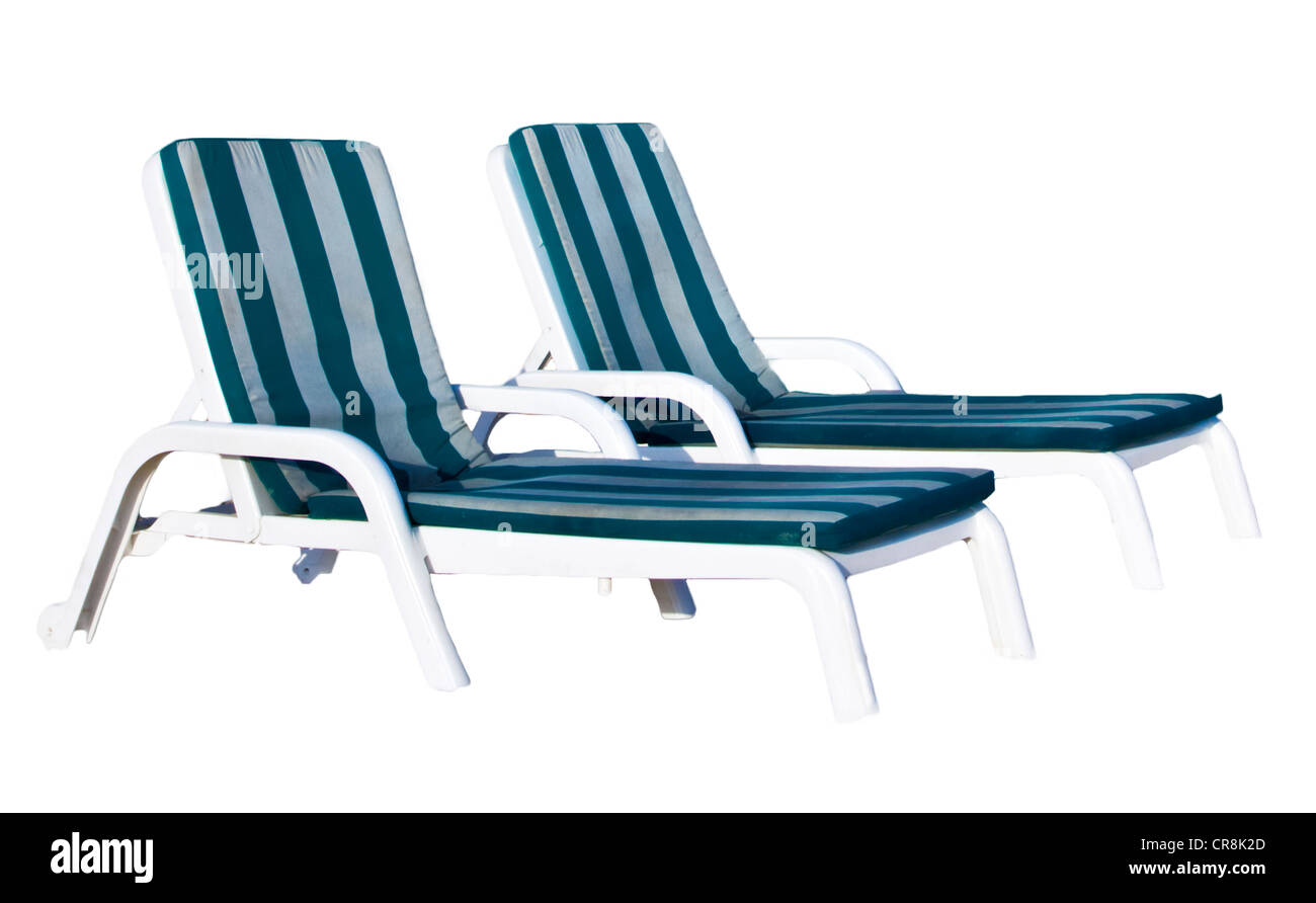 Plastic sunbeds Cut Out Stock Images & Pictures Alamy