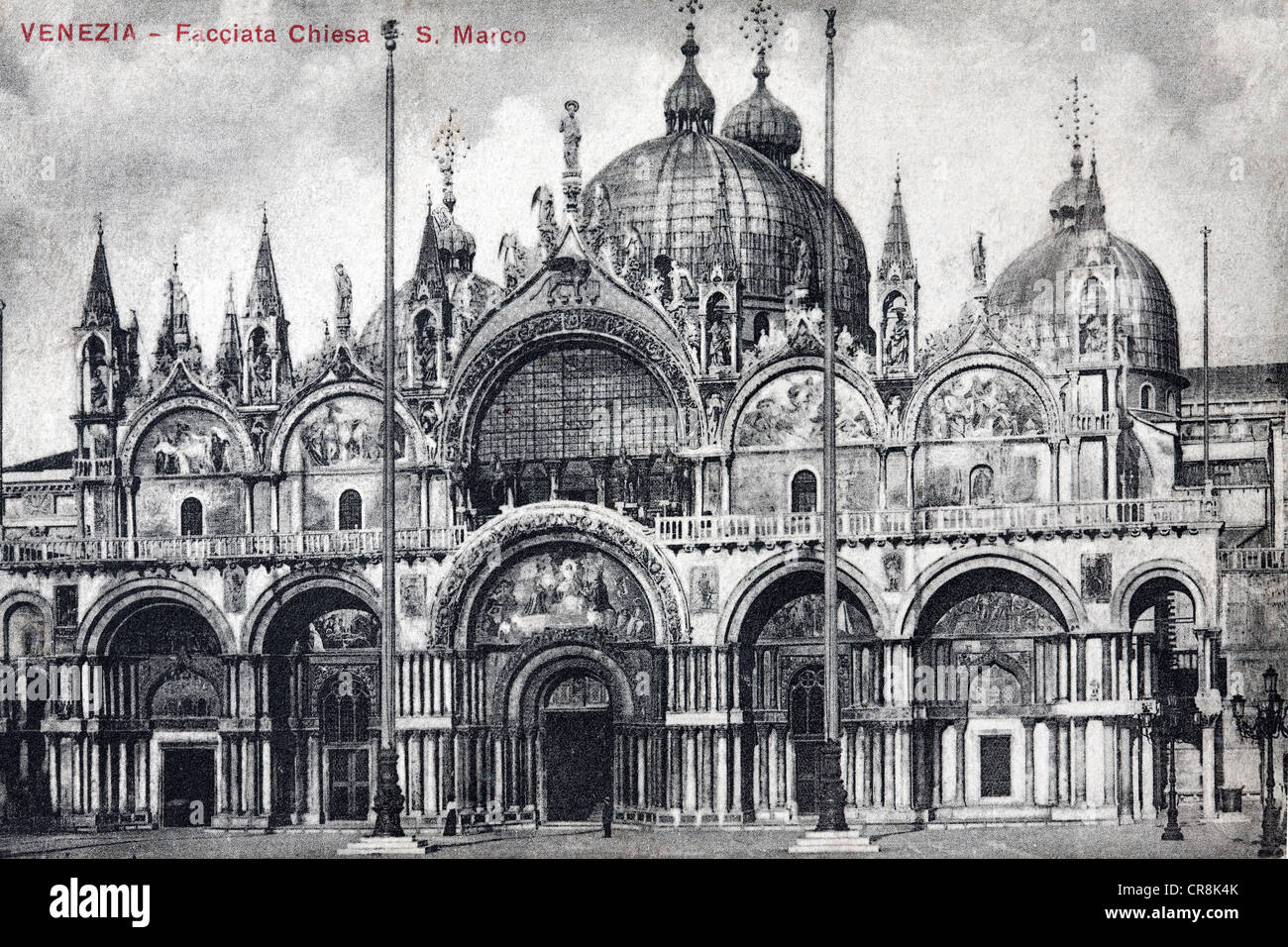 San Marco, St Mark's Basilica, Venice, Italy, around 1900, historic postcard, Italy, Europe Stock Photo