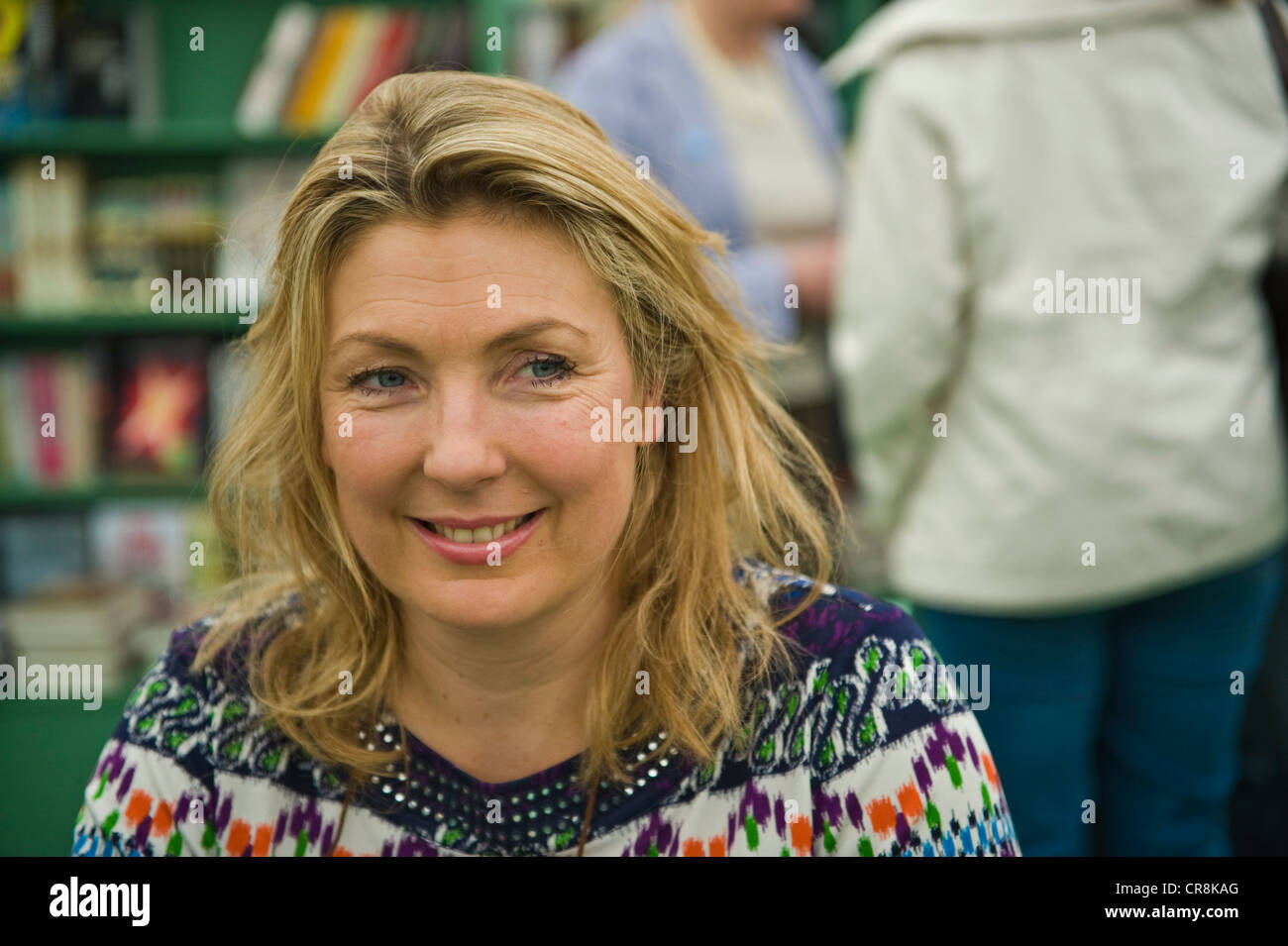 Fiona, The Countess of Carnarvon, author pictured at The Telegraph Hay Festival 2012, Hay-on-Wye, Powys, Wales, UK Stock Photo