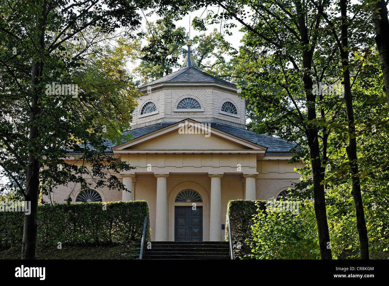 Fuerstengruft tomb, graves of Goethe and Schiller, Historischer Friedhof cemetery, Weimar, Thuringia, Germany, Europe Stock Photo