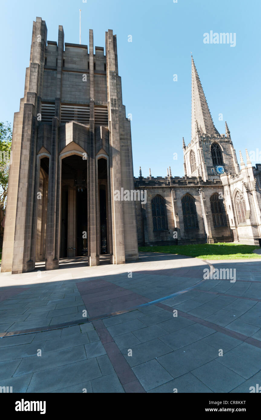The cathedral of St Peter and St Paul in Sheffield Stock Photo