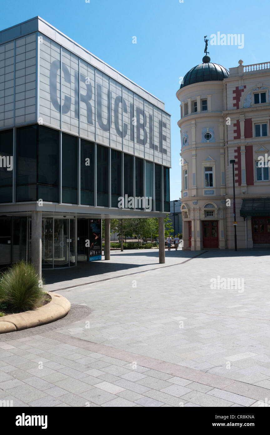 The Crucible Theatre, Sheffield, South Yorkshire, England Stock Photo