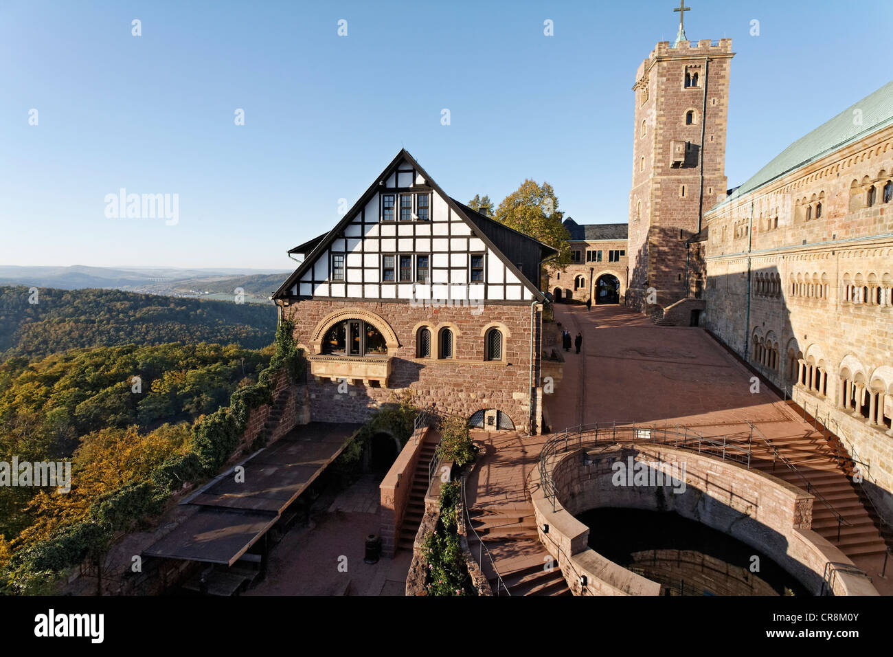 Wartburg castle near Eisenach, Thueringer Wald, Thuringia, Germany, Europe Stock Photo