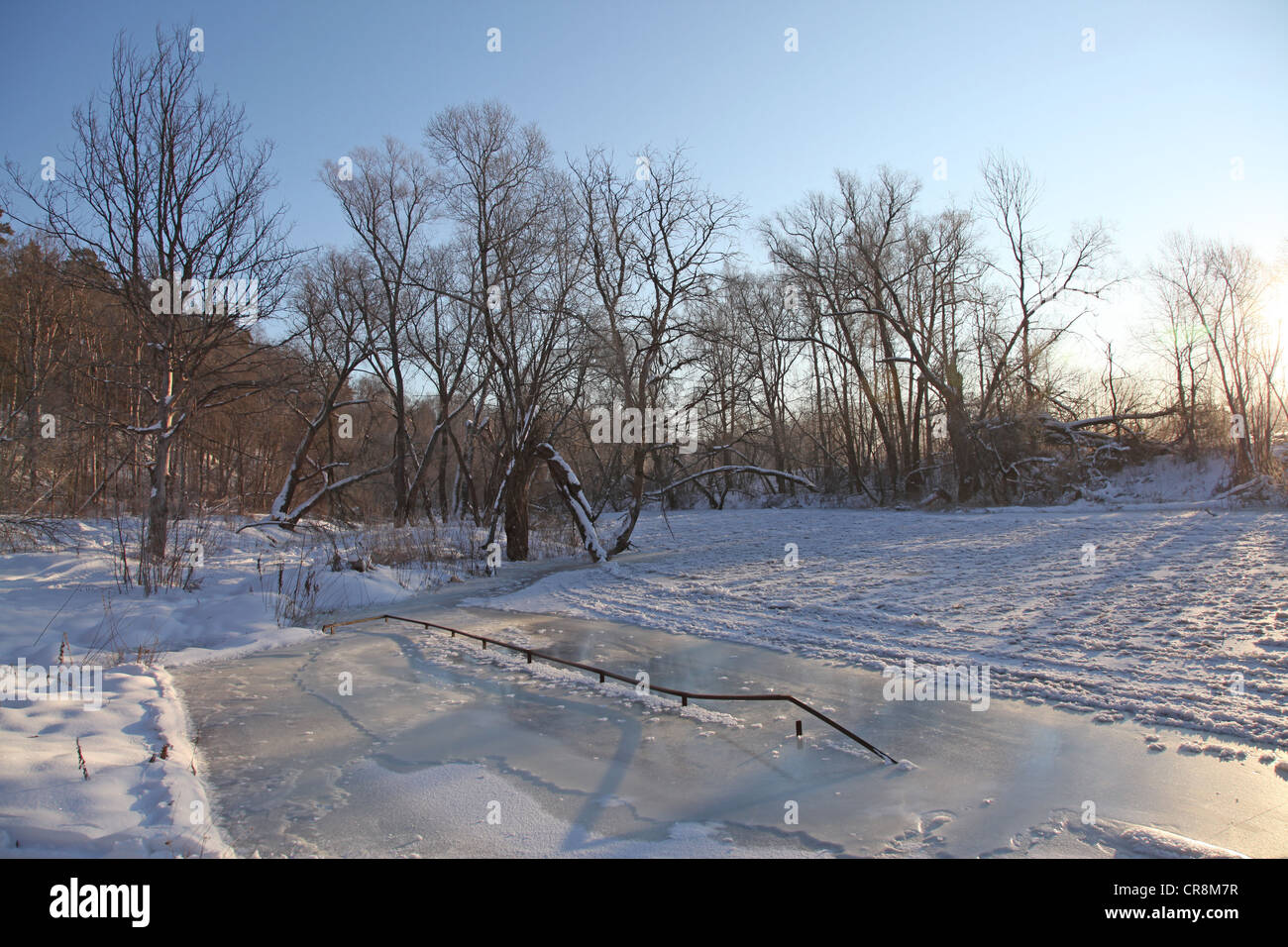 Moscow region. Winter river Istra Stock Photo - Alamy