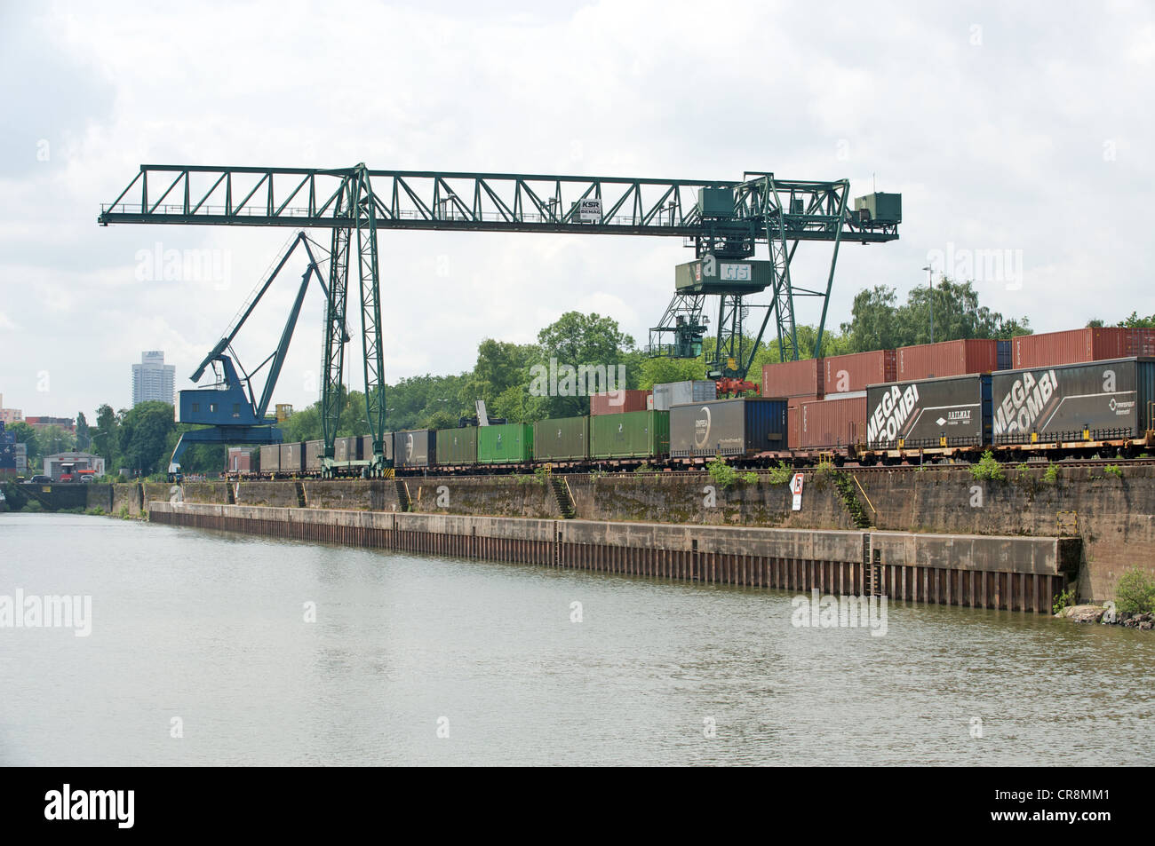 Niehl railway container terminal Cologne Germany Stock Photo