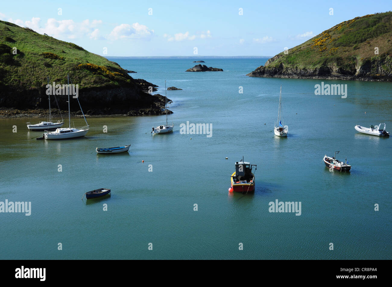 Boats at Solva Harbour, Pembrokeshire, Wales, UK Stock Photo - Alamy