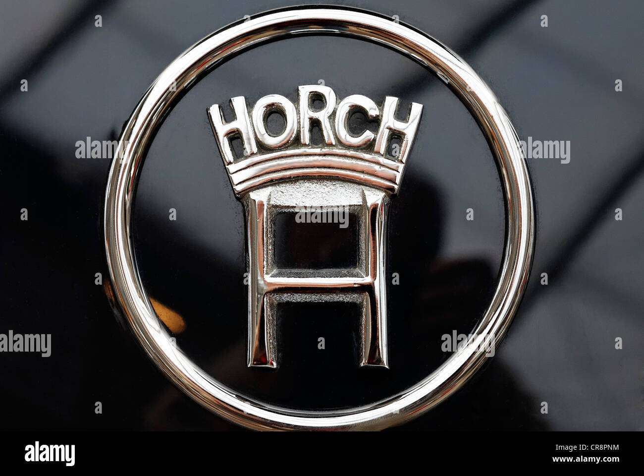 Horch emblem from 1939, German luxury car maker, Saxon Auto Union AG Stock Photo