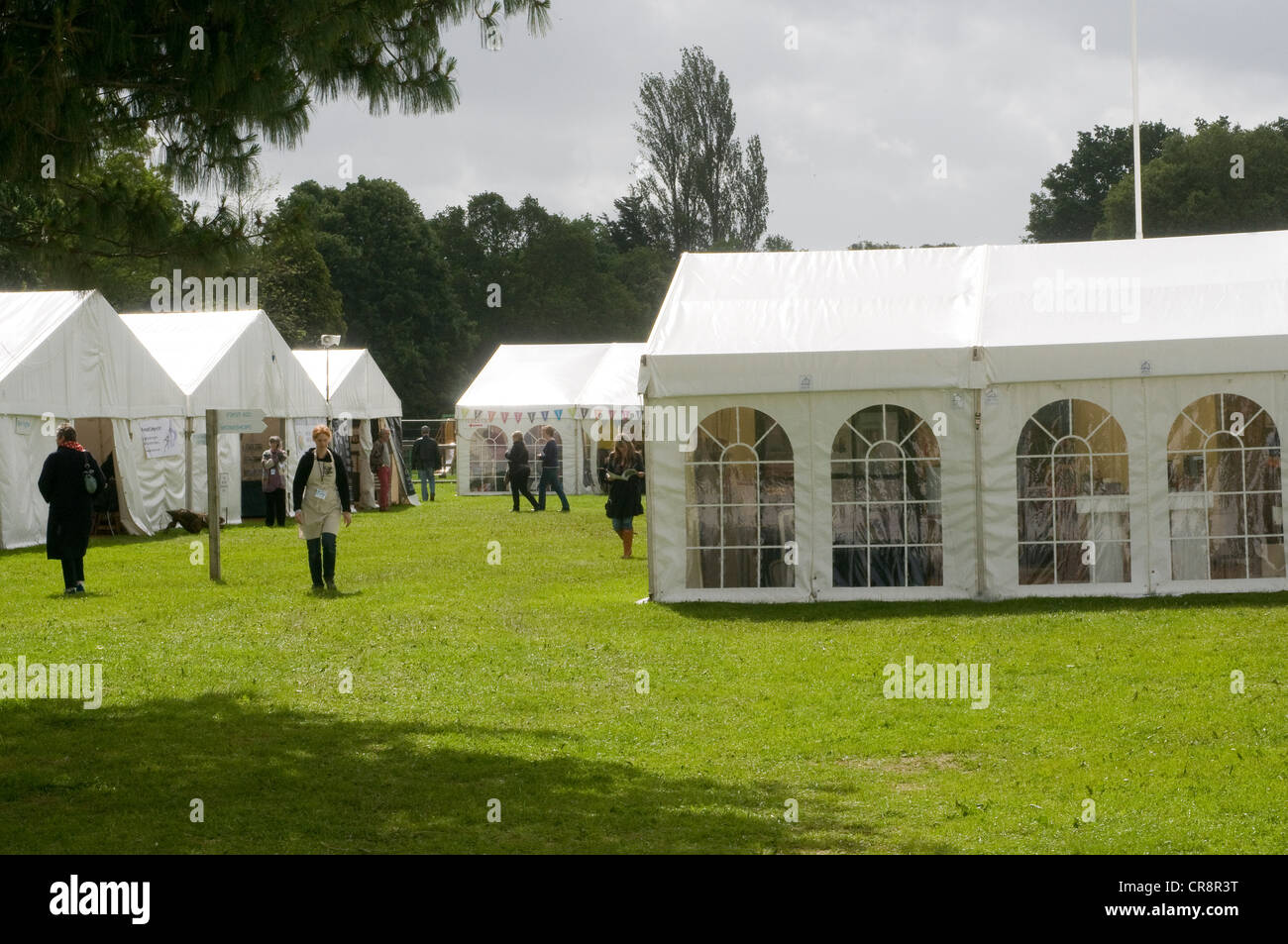 craft fair,marquee,Bovey Tracey,Devon Stock Photo