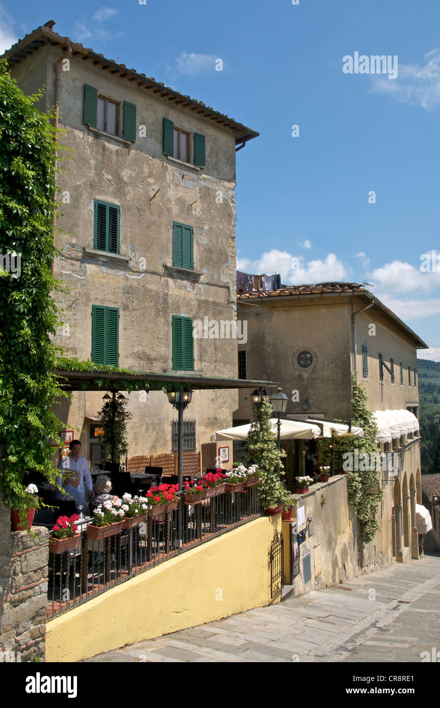 Restaurant Via San Francesco Fiesole Tuscany Italy Stock Photo