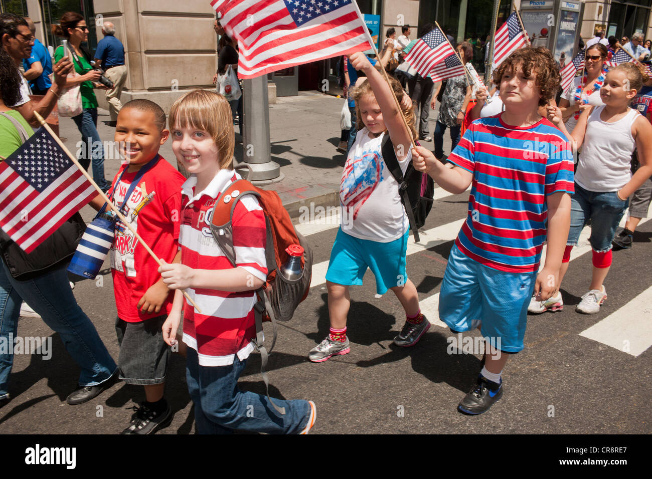 Flag Day Parade in New York Stock Photo Alamy