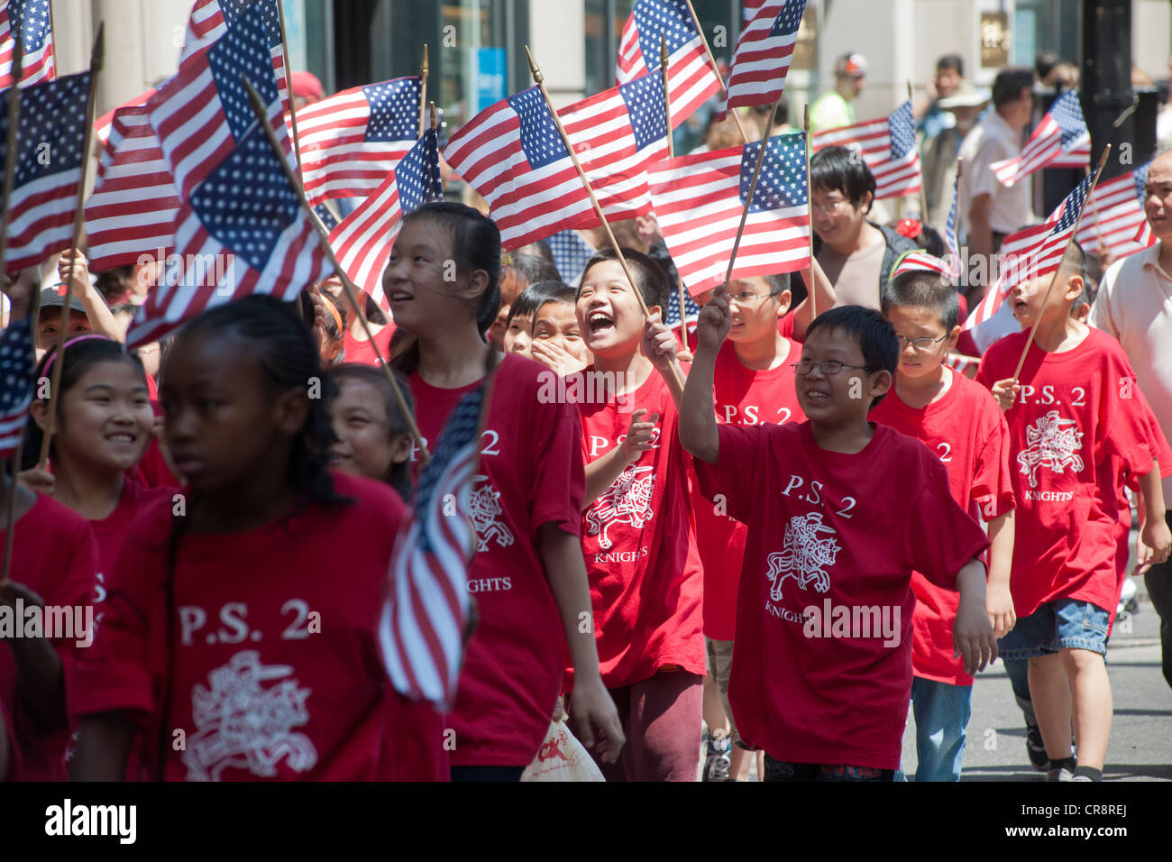 Flag Day Parade in New York Stock Photo Alamy