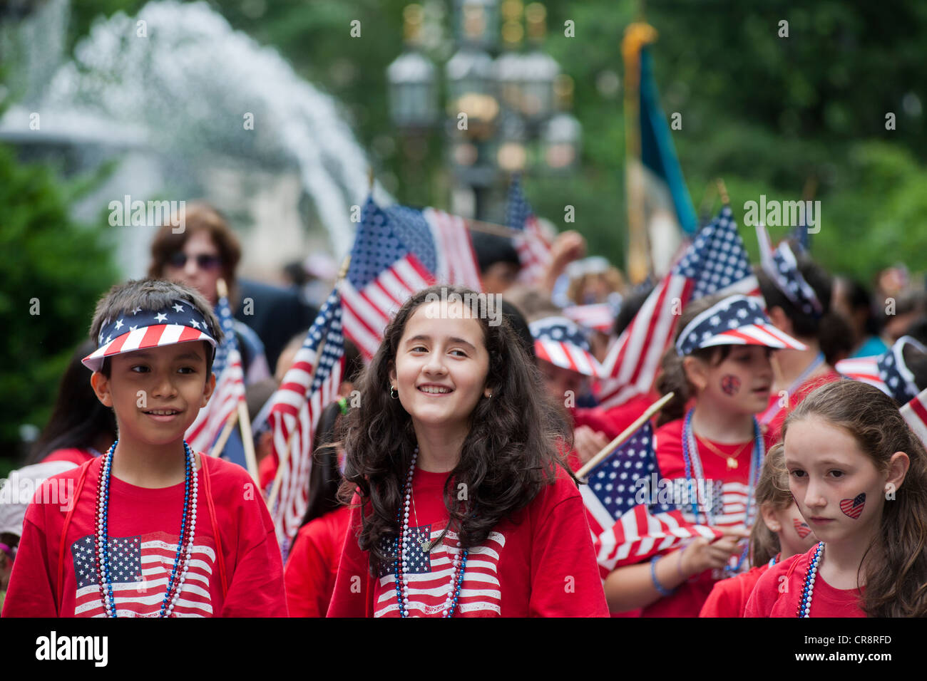 Flag Day Parade in New York Stock Photo Alamy