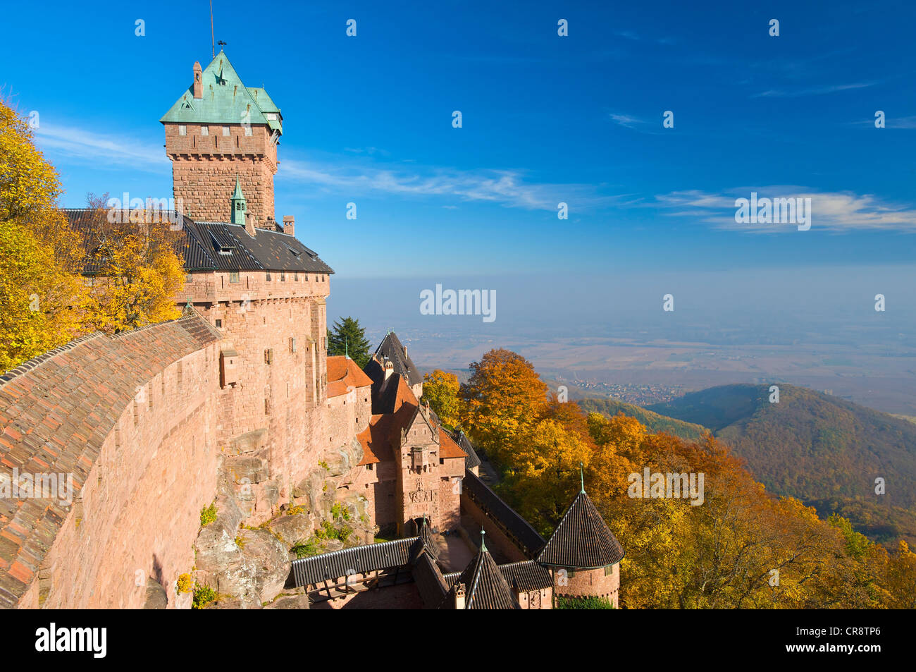 Haut-Koenigsbourg, castle, Alsace, France, Europe Stock Photo