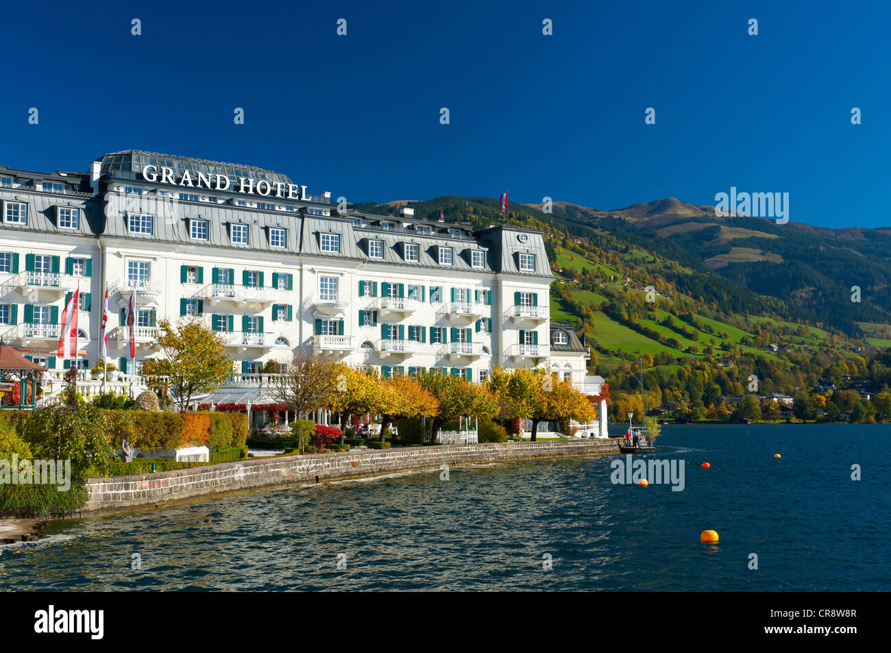Grand Hotel in Zell am See on Lake Zell, Pinzgau region, Salzburger Land, Austria, Europe Stock Photo