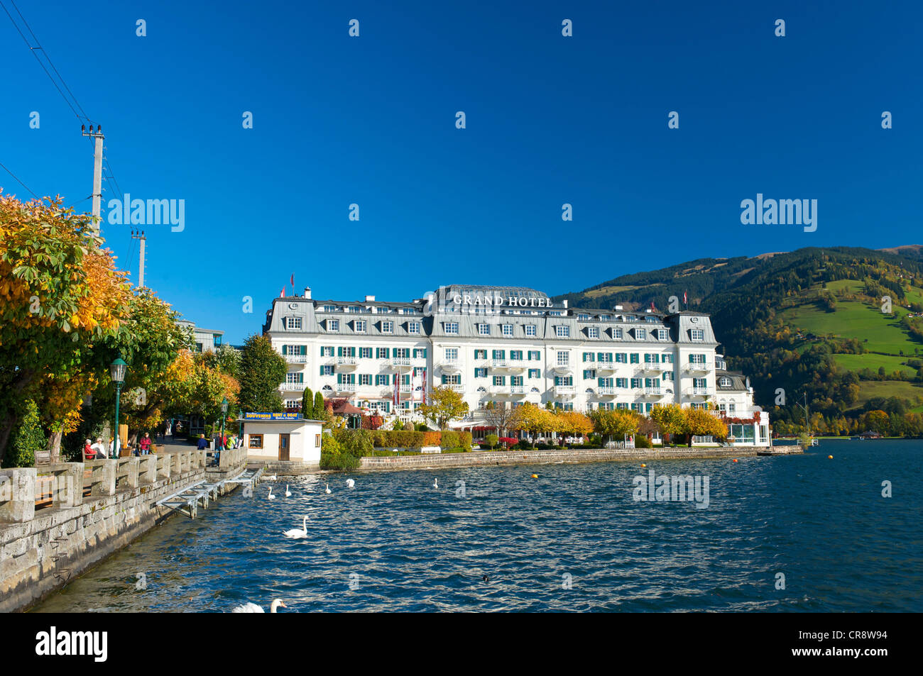 Grand Hotel in Zell am See on Lake Zell, Pinzgau region, Salzburger Land, Austria, Europe Stock Photo