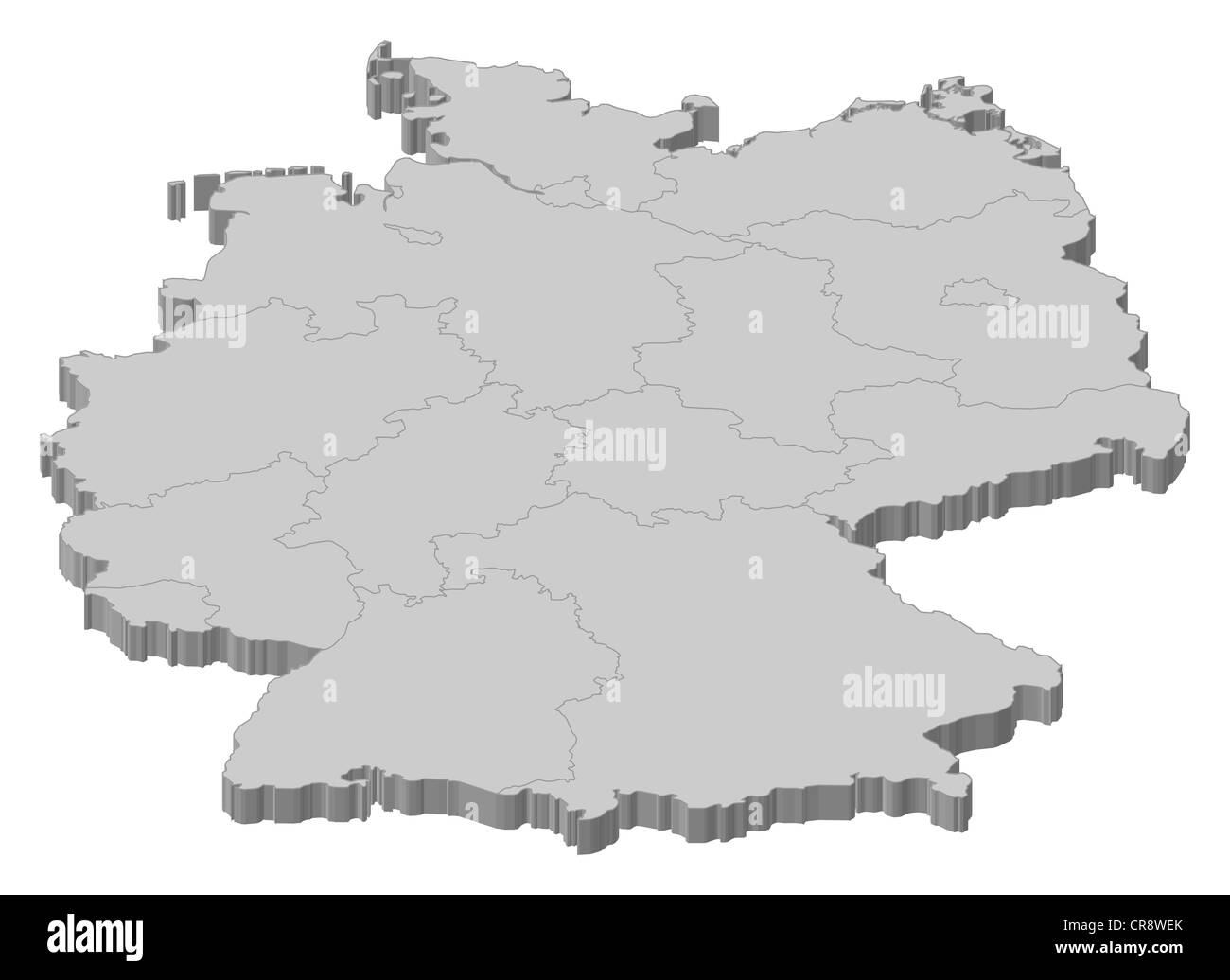 Political map of Germany with the several states Stock Photo Alamy