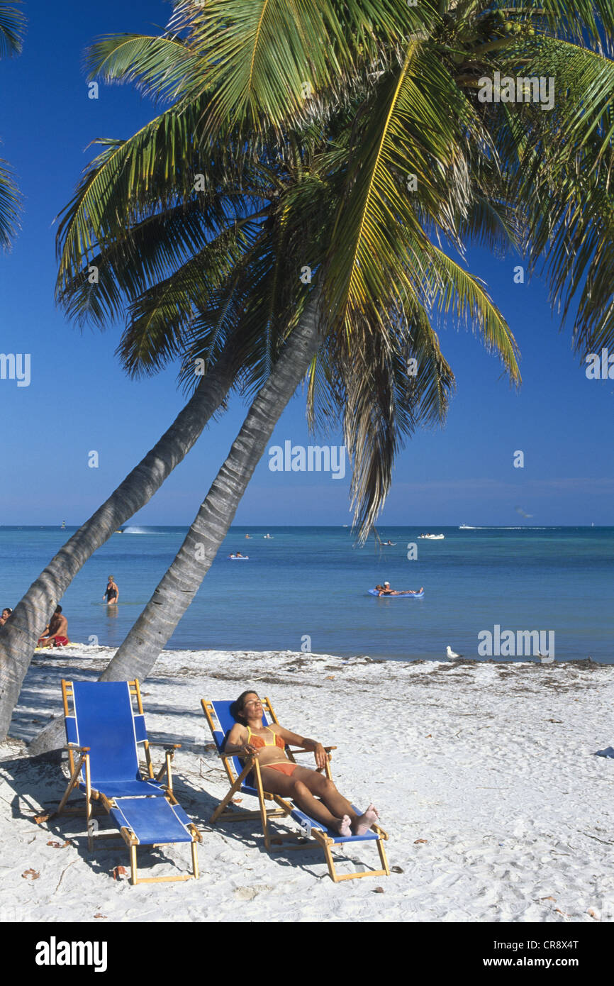 Smathers Beach, Key West, Florida Keys, Florida, USA Stock Photo