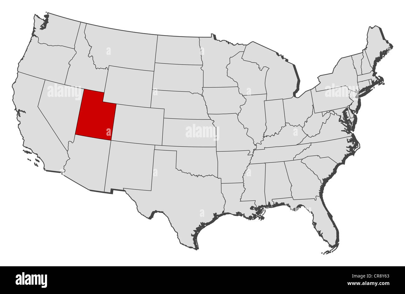Utah map Cut Out Stock Images & Pictures Alamy