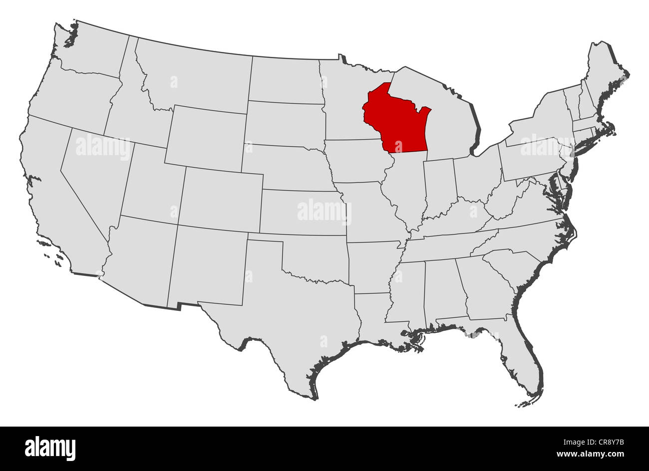 Wisconsin On Us Map Political Map Of United States With The Several States Where Wisconsin Is Highlighted Stock Photo - Alamy Wisconsin On Us Map Political Map Of United States With The Several States Where Wisconsin Is Highlighted Stock Photo - Alamy