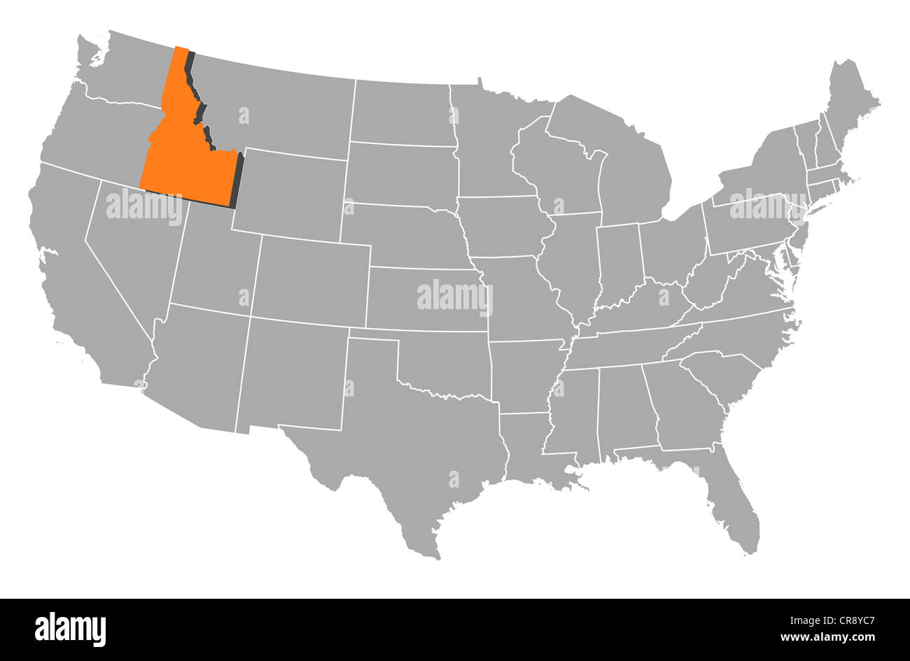 Political Map Of United States With The Several States Where Idaho Is Political Map Of United States With The Several States Where Idaho CR8YC7