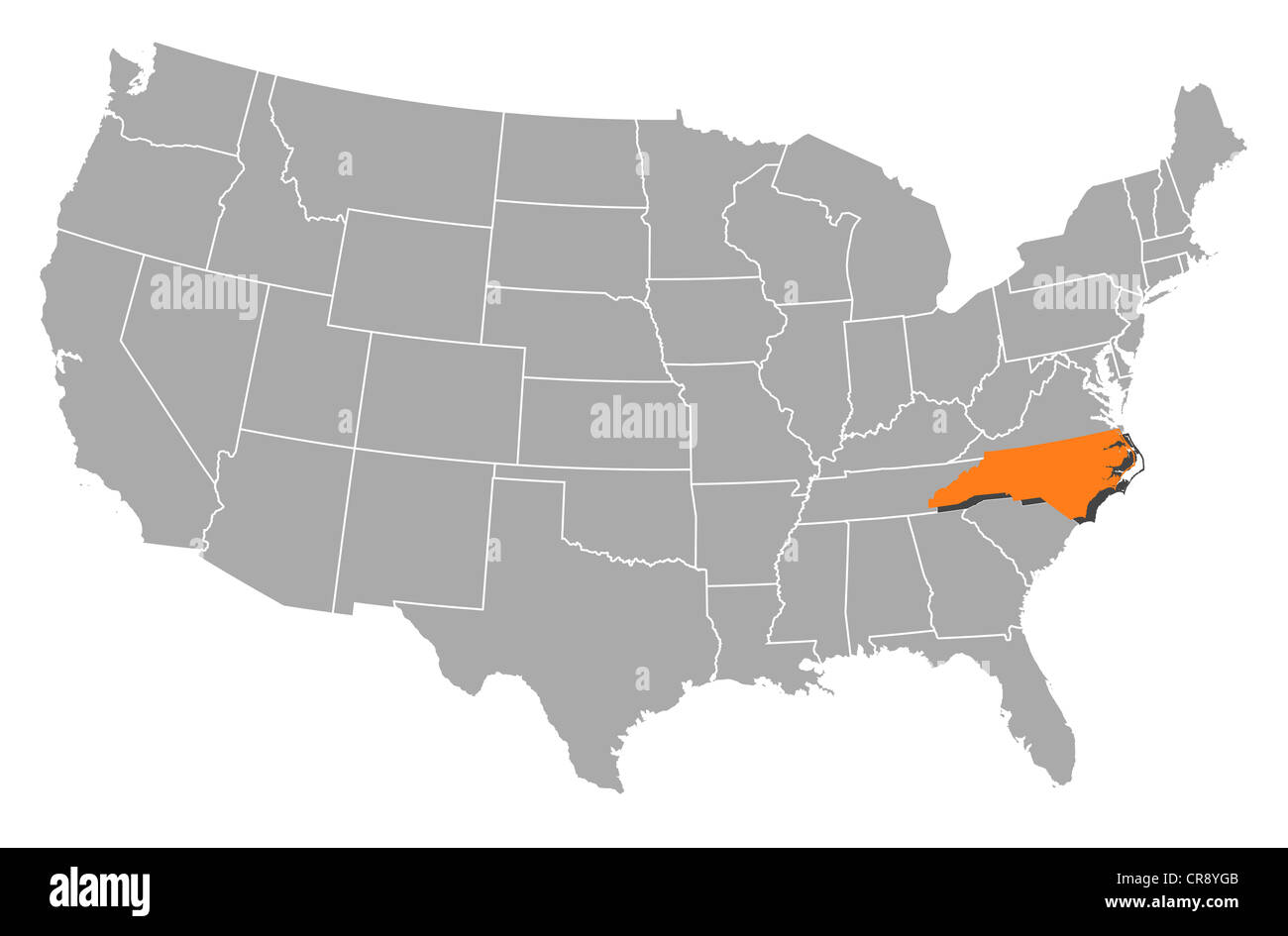 Political Map Of United States With The Several States Where North Political Map Of United States With The Several States Where North CR8YGB 