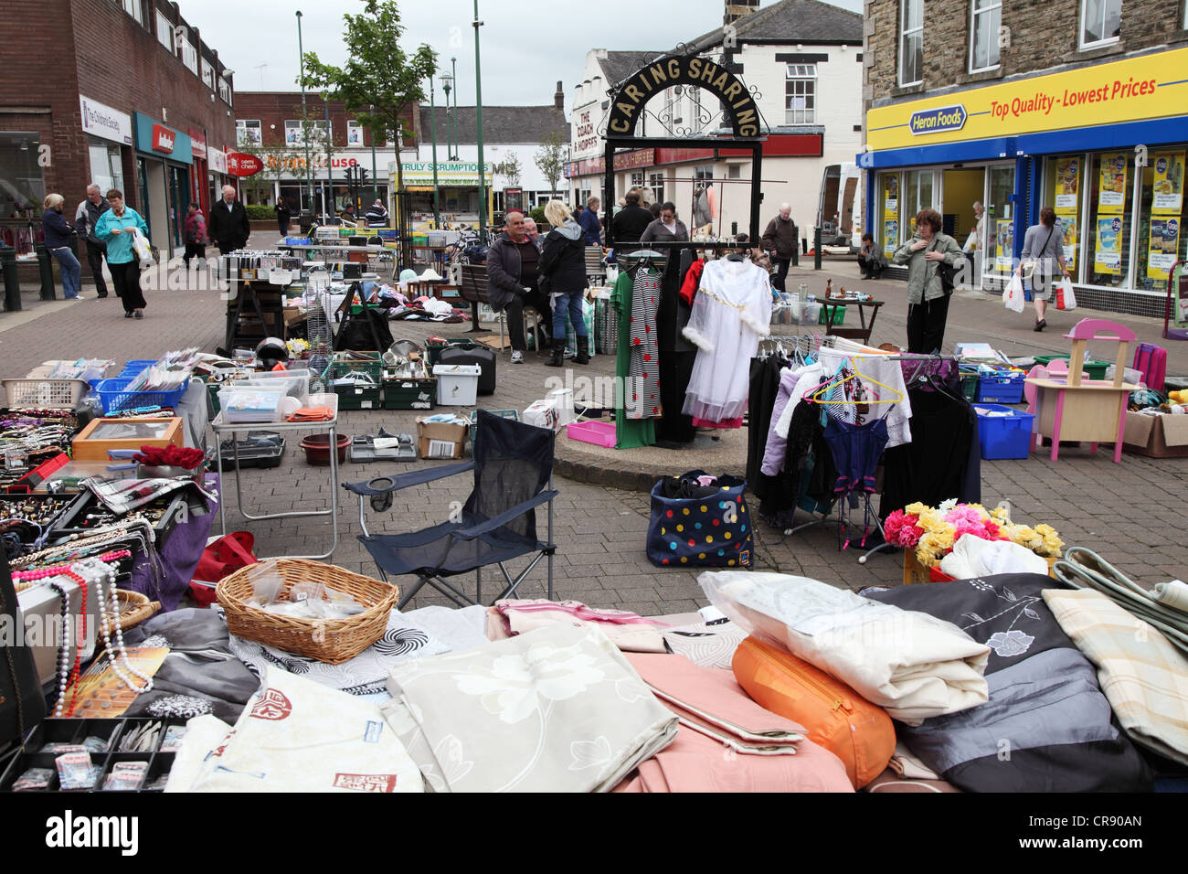 Open air flea market Consett, North East England, UK Stock Photo Alamy