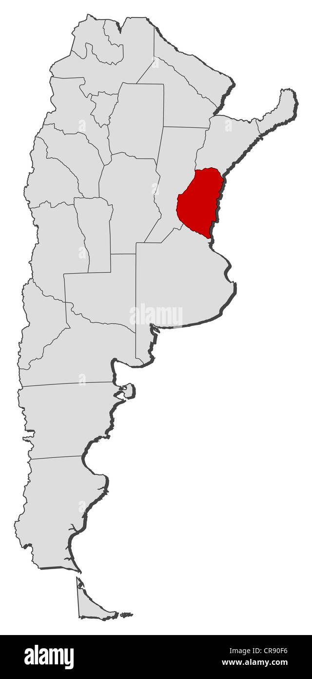 Entre Rios Argentina Map Political Map Of Argentina With The Several Provinces Where Entre Ríos Is  Highlighted Stock Photo - Alamy
