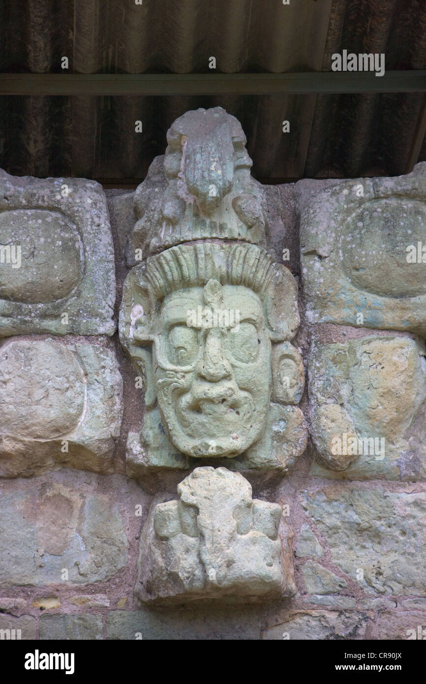 Royal Crypts, Jaguar God, Mayan ruins at Copan, UNESCO World Heritage site, Honduras Stock Photo