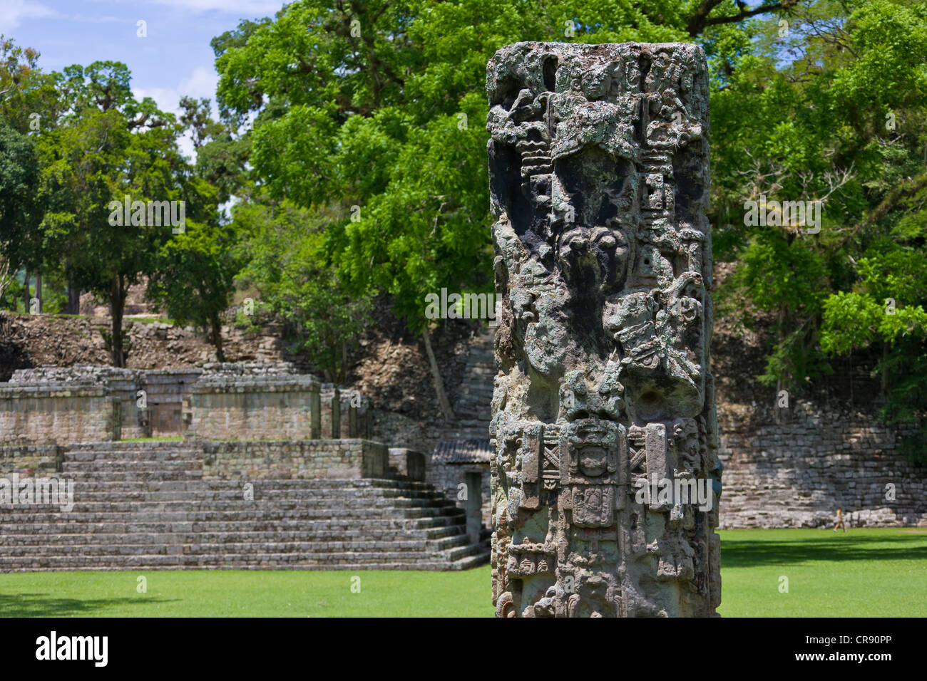 Royal Crypts, Jaguar God, Mayan ruins at Copan, UNESCO World Heritage site, Honduras Stock Photo