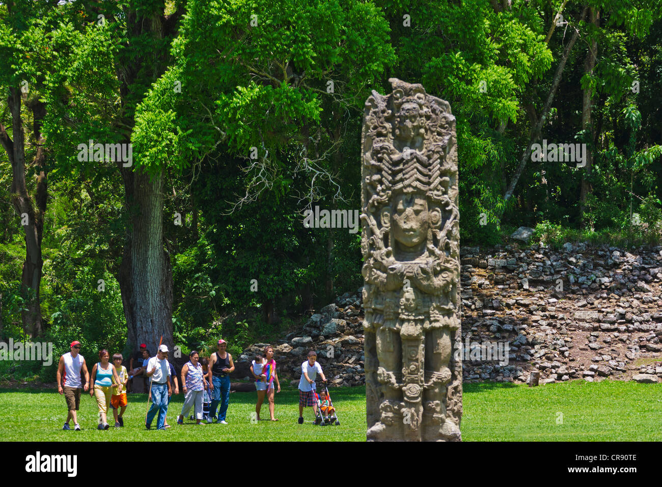 King 18th, Mayan ruins in Copan, UNESCO World Heritage site, Honduras Stock Photo
