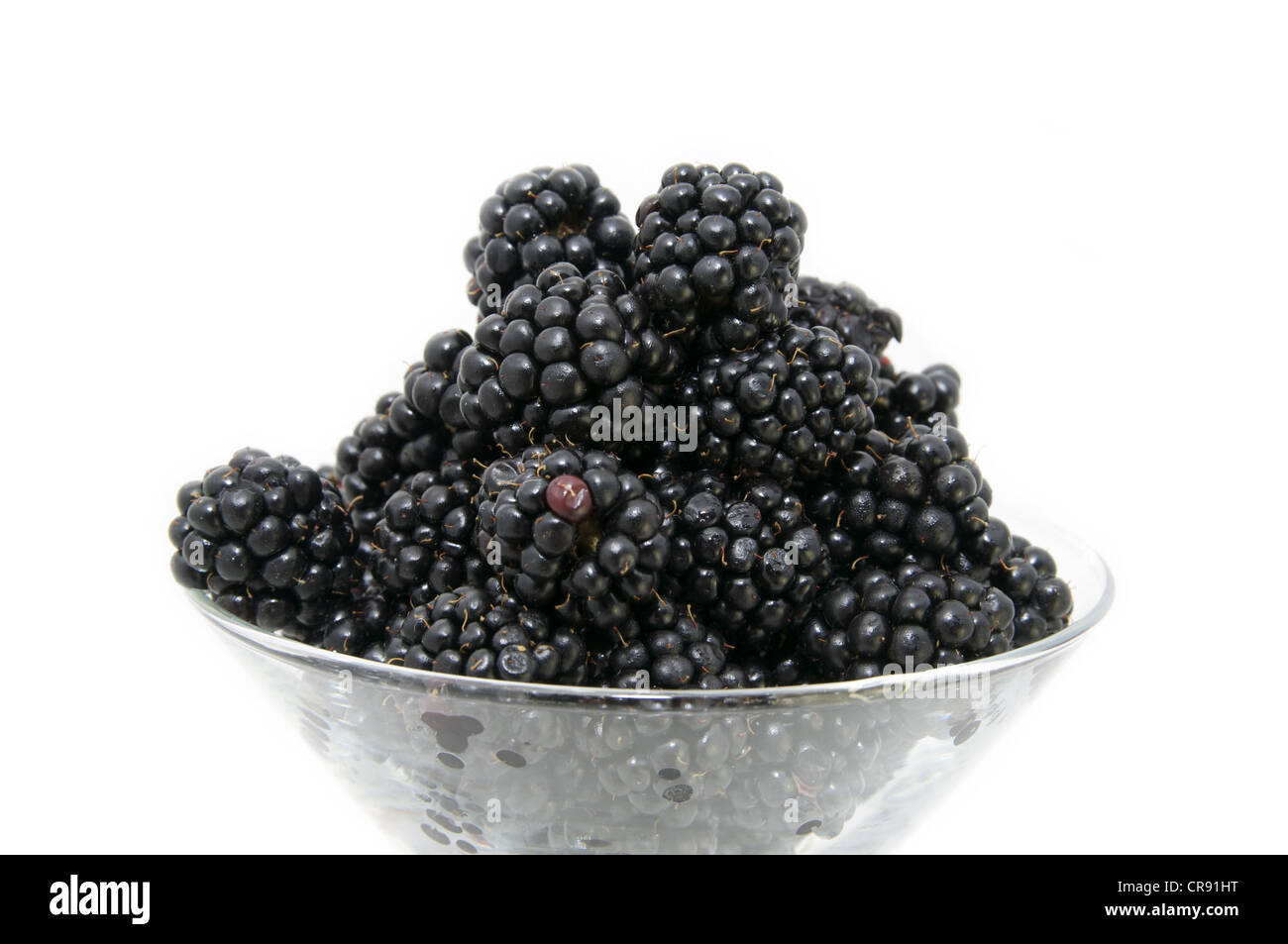 blackberries on a white background in the restaurant Stock Photo Alamy