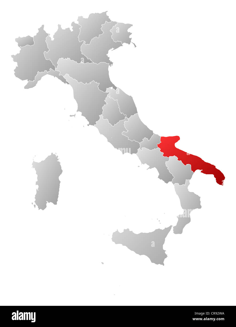 Puglia Vector Vectors High Resolution Stock Photography And Images Alamy Carta Politica Puglia Italia