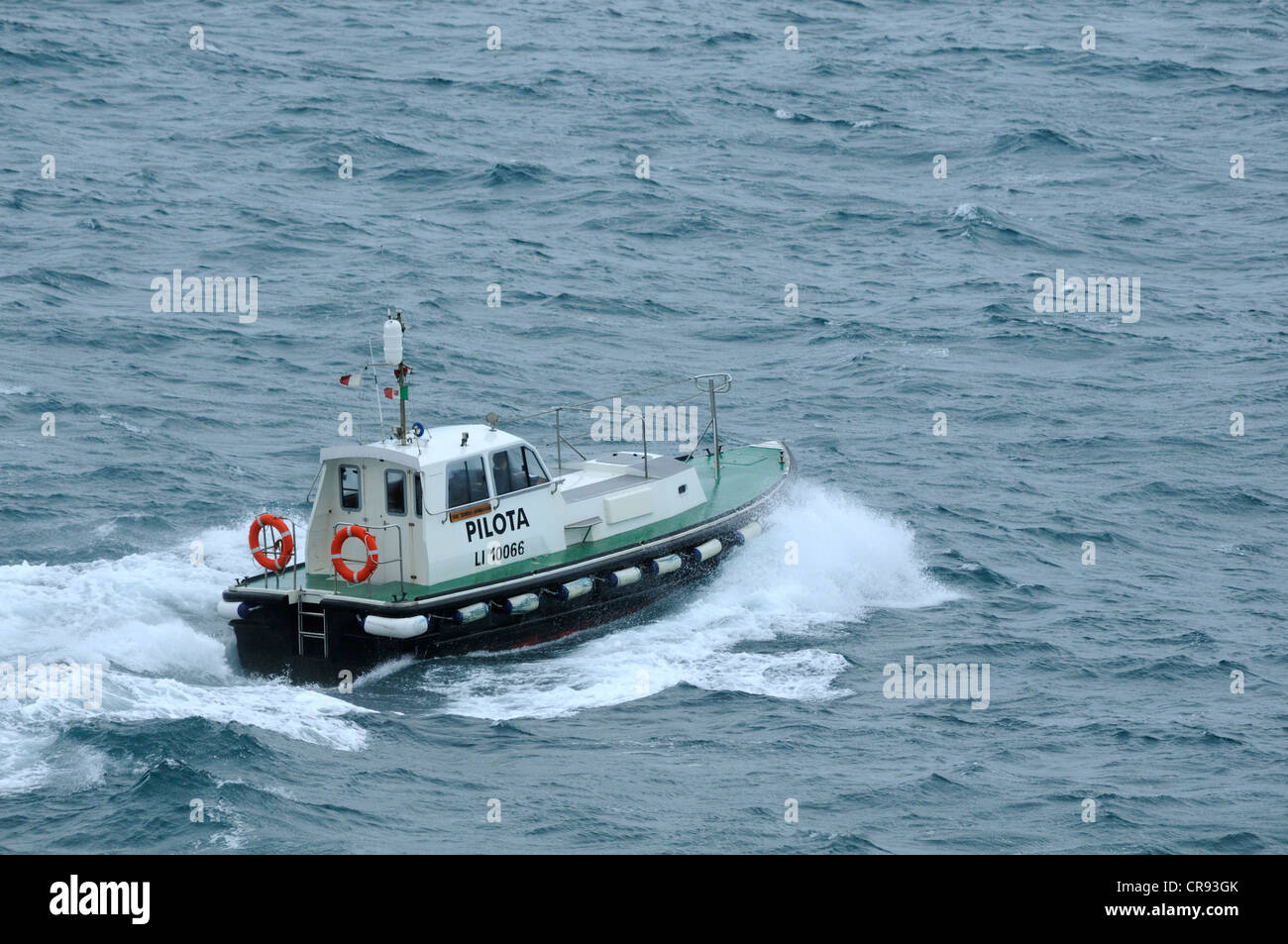 Pilot boat from the port of Bastia, Corsica, France, Europe Stock Photo