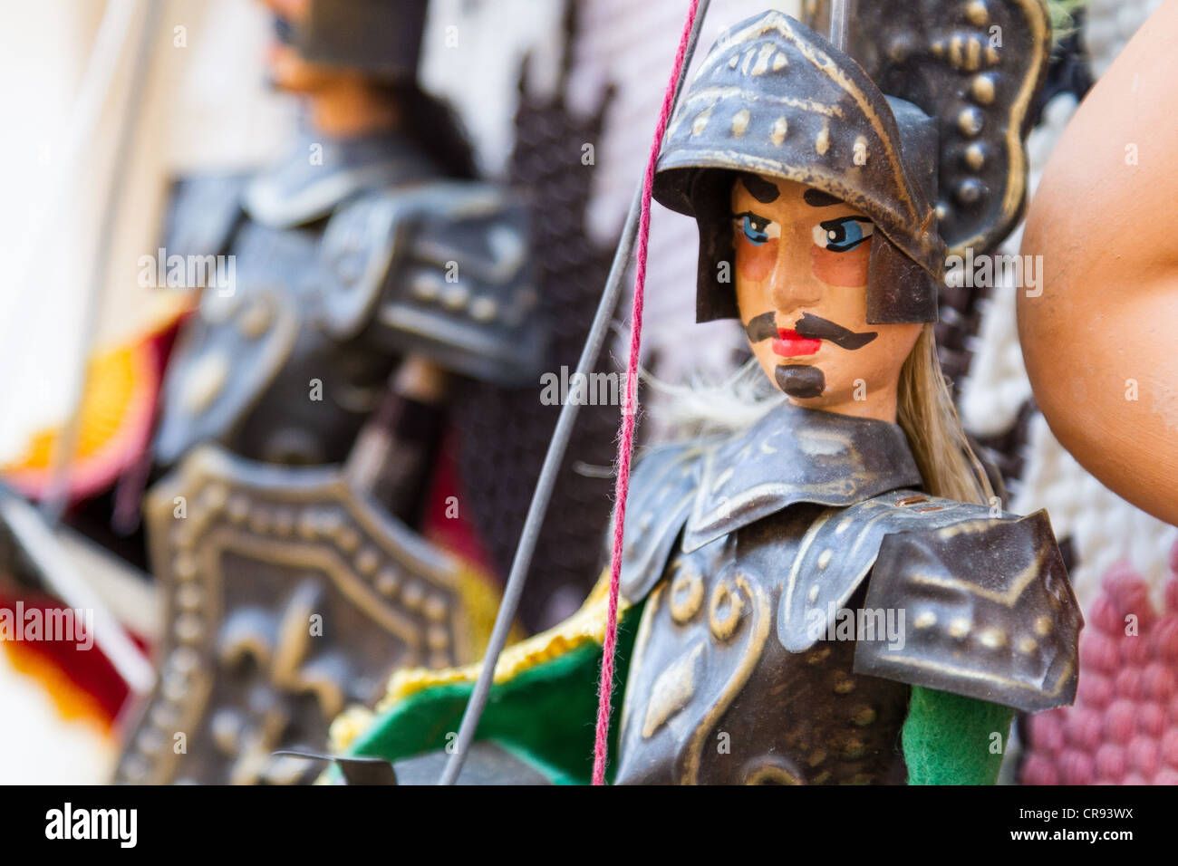 Italy, Sicily, Erice (Trapani), sicilian puppets for sale Stock Photo