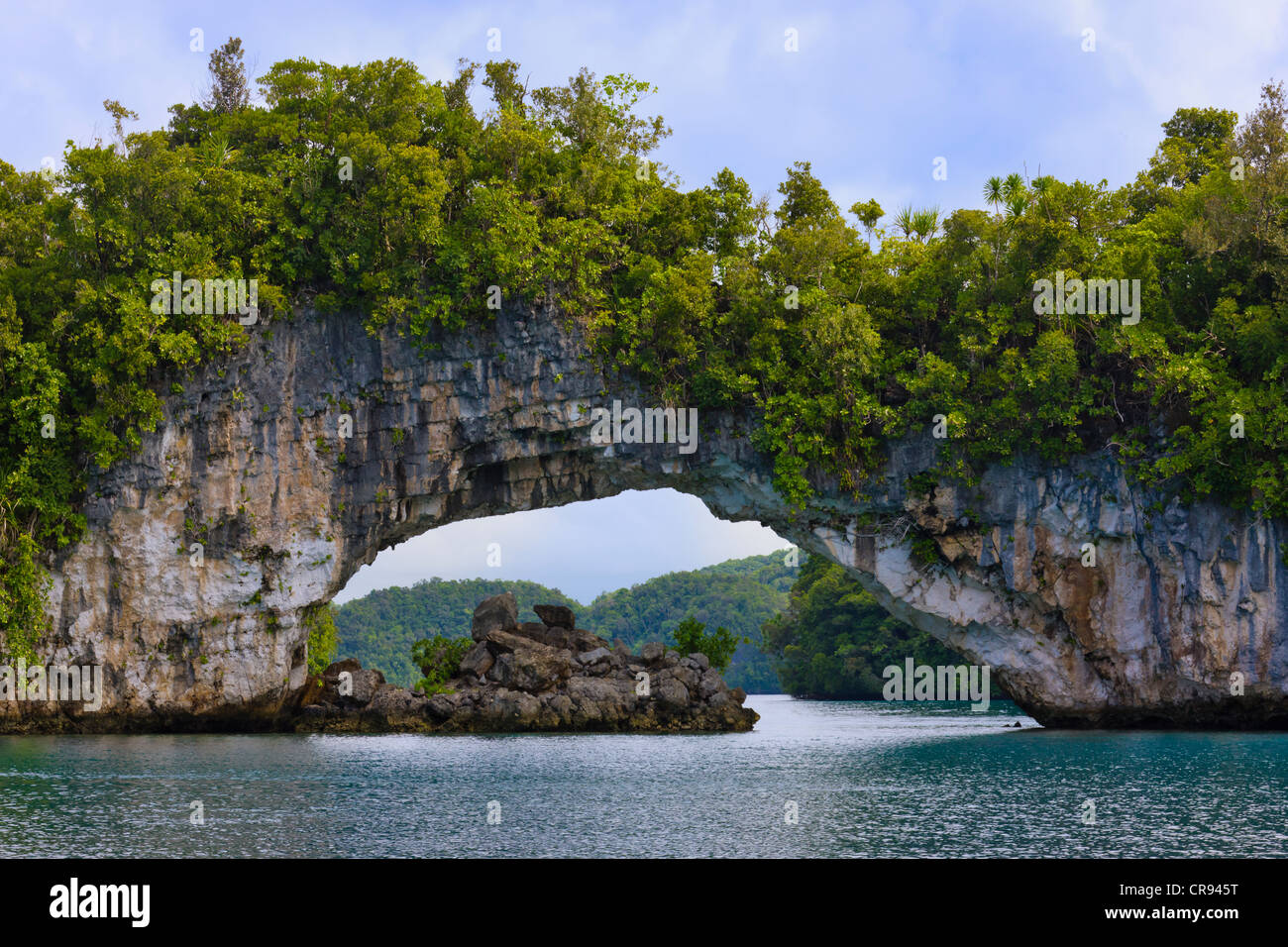 Rock Bridge Rock Islands Palau Stock Photo Alamy Rock Bridge Rock Islands Palau Stock Photo Alamy