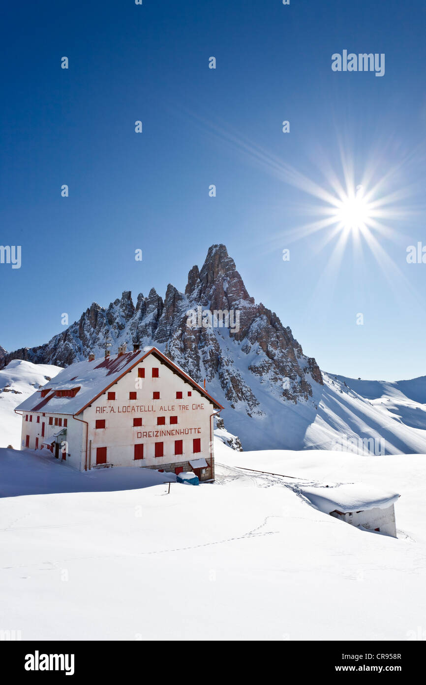 Dreizinnenhuette, Three Peaks Hut, Alta Pusteria, Sesto, Dolomites, in ...