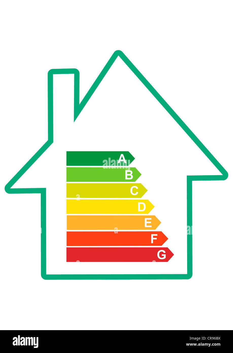 EU energy efficiency label, an indicator of the consumption of electrical devices Stock Photo