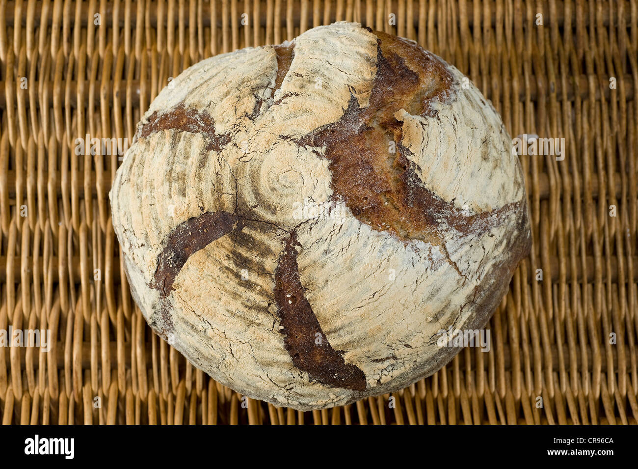 Rye bread with Manitoba flour, recipe is available Stock Photo