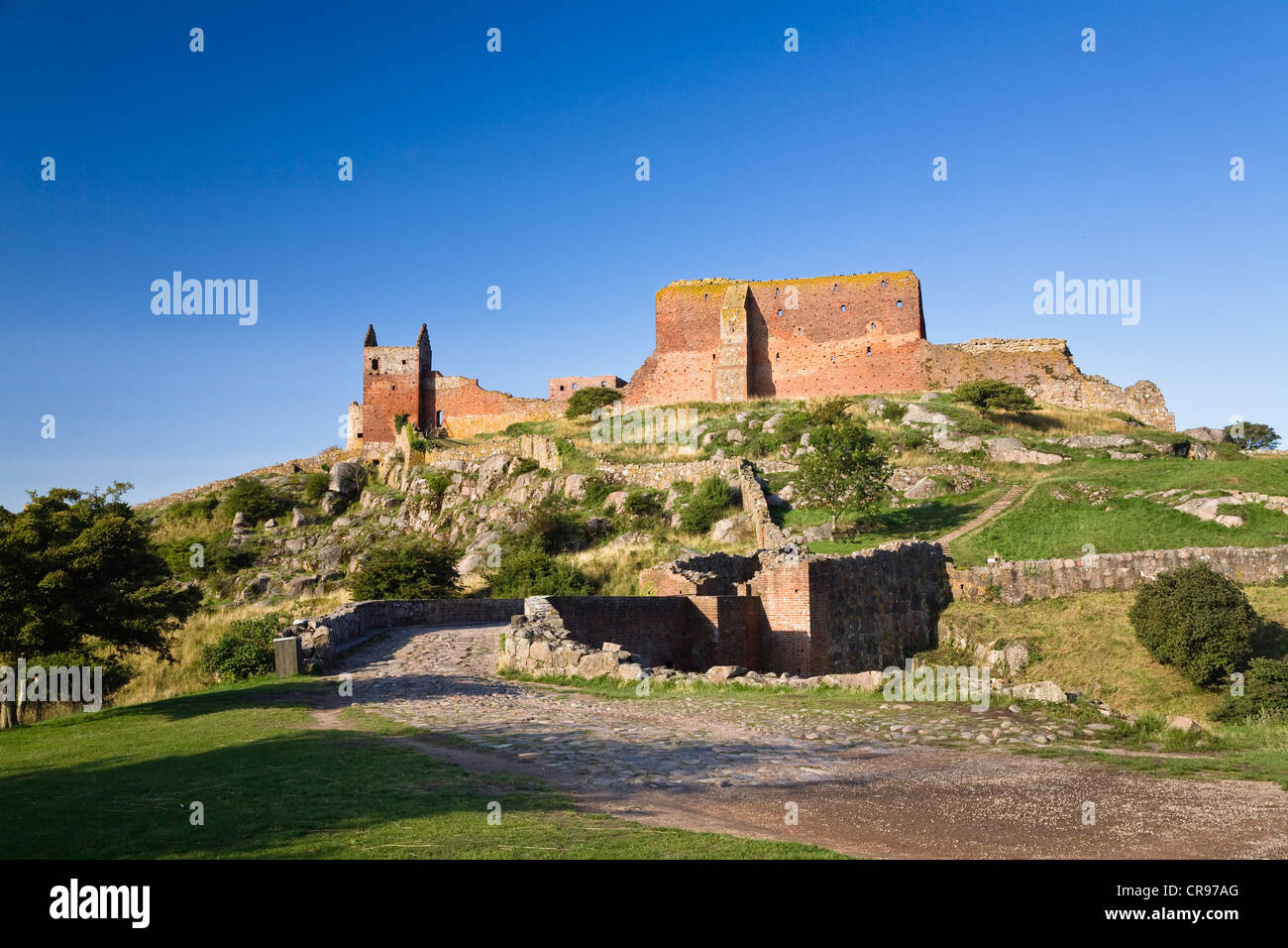 Hammershus castle ruins, Bornholm, Denmark, Europe Stock Photo Alamy