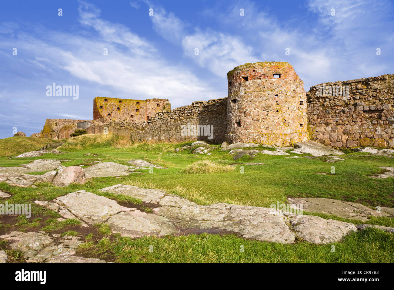 Hammershus castle ruins, Bornholm, Denmark, Europe Stock Photo Alamy