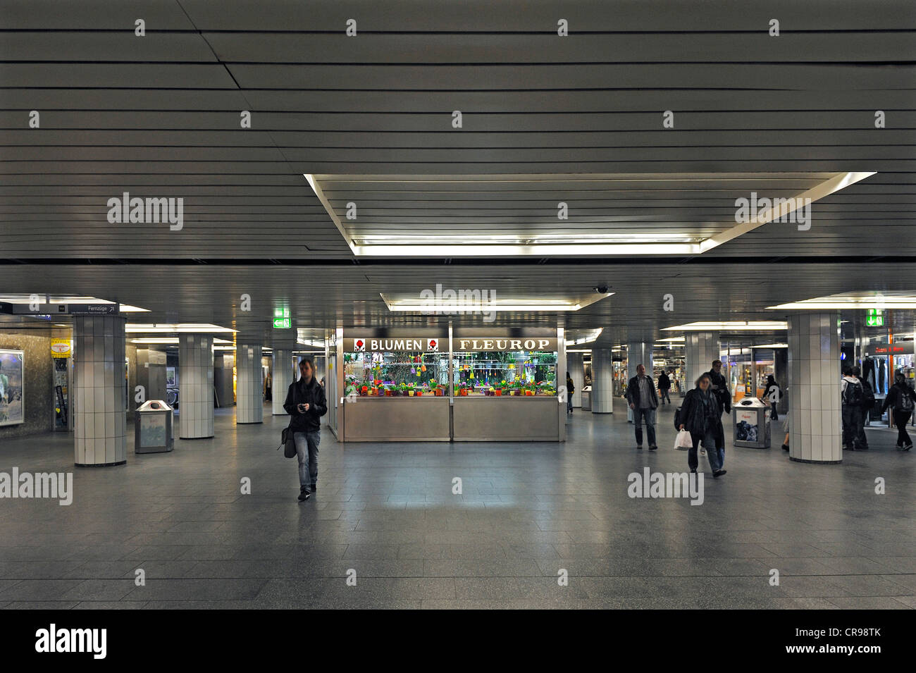 Flower shop, underpass, main station, Munich, Bavaria, Germany, Europe