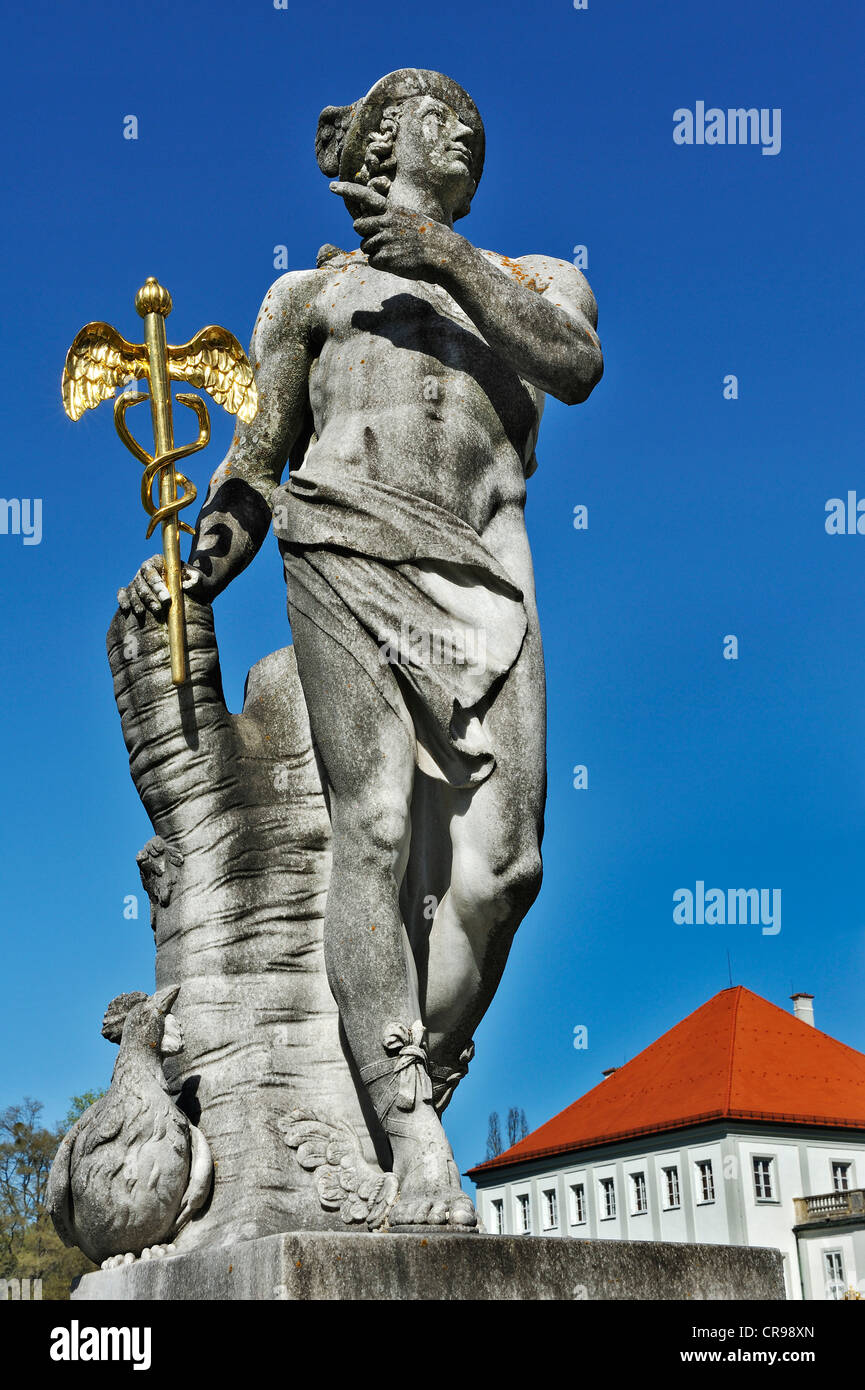 Statue of Mercury by Roman Anton Boos, 1778, Schlosspark Nymphenburg